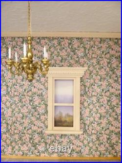 BODO HENNIG DOLLHOUSE FURNITURE and DOLLHOUSE CASE made of WOODEN with GLASS PANEL