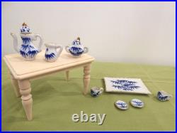 BODO HENNIG DOLLHOUSE FURNITURE and DOLLHOUSE CASE made of WOODEN with GLASS PANEL