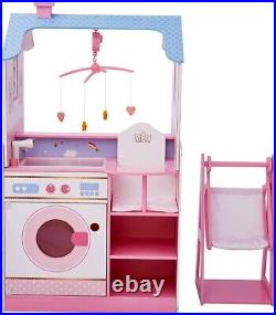 Baby Doll House and Changing Table Nursery Wooden Playset Olivia's World