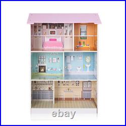 Baby VIVO 2in1 Kids Kitchen Dolls House Wooden Play Kitchen Doll House Kitchen 3 Tier