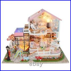 Baby Wooden DIY Doll House Miniature Handmade Assembly Model House Toy Furniture
