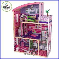 Barbie Size Dollhouse Furniture Playhouse Girls Dream Play Wooden Doll House NEW