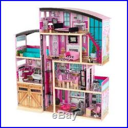Barbie Size KidKraft Wooden Dollhouse Shimmer Mansion + 30 Fashion Accessories