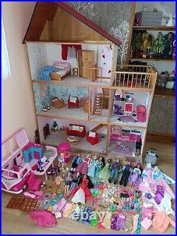 Barbie Wooden Doll House Steffi Camper Van Disney Princesses and accessories