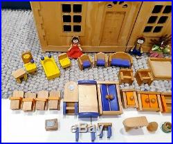 Beautiful Plan Toys Wooden 3 Storey Dolls House Traditional Furniture Dolls