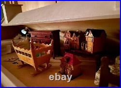 Beautiful Wooden Doll's House With Victorian Family And Their Lovely Furniture