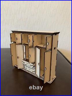 Beautiful, Wooden Dolls House Complete Bedroom Set. Comes Fully Assembled