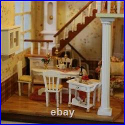 Big Diy Dollhouse For Boy & Girl Diy Wooden Doll House With Led Light Diy