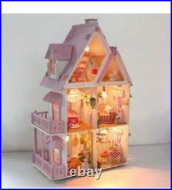 Big Wooden Children'S Doll House Barbie Kit Dollhouse