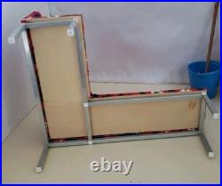 Bodo Hennig Corner Bench Cabinet 50s Kitchen Blue Wood Dollhouse Dollhouse 112