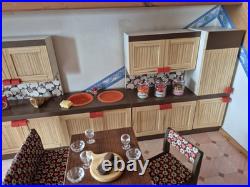 Bodo Hennig kitchen furniture Allgäu, cabinets, sink, accessories dollhouse 70/80s Bodo Hennig kitchen furniture Allgäu, cabinets, sink, accessories dollhouse 70/80s
