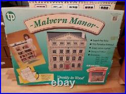 Boxed Vintage 1991 T. P Activity Toys Ltd Malvern Manor Wooden Dolls House + Inst