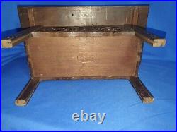 Breton Quimper Doll's House Wooden Storage Table, Stamped J Courret 1920-1940