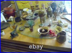 Bundle of approx 70 items dolls house merchant shop parts