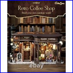 CUTEBEE DIY Miniature Dolls house Kit, 3D Wooden Model Mini House Building Kit fo