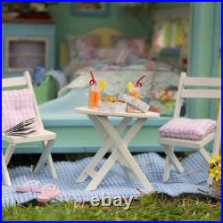 Caravan Travel Miniature Wooden Doll House DIY Kit with Music Box & Cover Gift