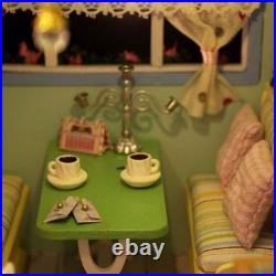 Caravan Travel Miniature Wooden Doll House DIY Kit with Music Box & Cover Gift