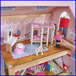 Chelsea Cottage Wooden Dolls House for 12cm Dolls with Furniture Dream Playset
