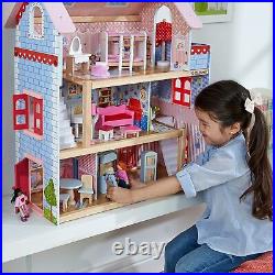 Chelsea Doll Cottage Wooden Dollhouse with 16 Accessories, for 5-Inch Dolls