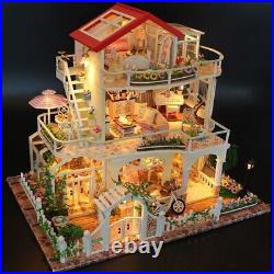 Childen Kids Wooden Doll House Furniture MIniature DIY Toys Girls Playhouse Gift