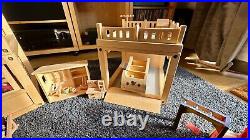 Children's Early Learning Centre Wooden Dolls House & Many Accessories