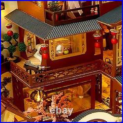Children's Handmade Making Dollhouse Assemble Kit with Furniture for Friends