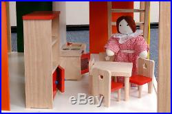 Childrens Giant Wooden Dolls House complete with Dolls & Furniture