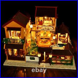 Chinese Architecture Wooden Doll House DIY Kit Miniatures with Furniture