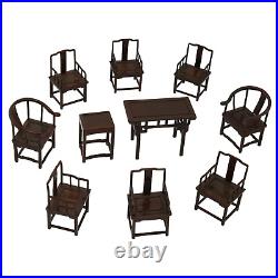 Chinese Wooden Chairs And Table For Doll House