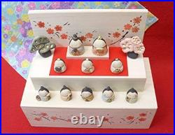 Craftsman House Hina Dolls, Flower Wooden Box, Hina-dan Display, Total Len NEW