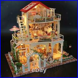 Creative DIY Miniature Doll House Kit, Wooden Handmade Mini House Model