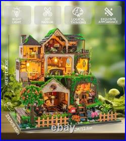 Creative DIY Wooden Dollhouse Kit Enchanted Fairy Tale with Musical Charm
