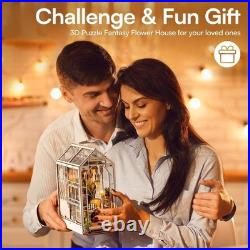 Creative Miniature Dolls House Book Nook with LED Ambiance DIY Assembly Kit