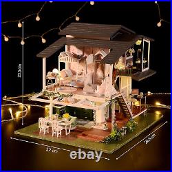 Cuteefun DIY Miniature Dollhouse Kit For Building Miniature House With Music And Furniture