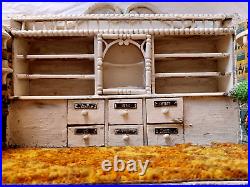 D0177 antique merchant shop wooden dollhouse around 1900 54.5 x 30.5 cm