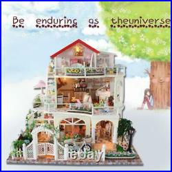 DIY 3D Miniature Wooden Dollhouse with Light, Music Box