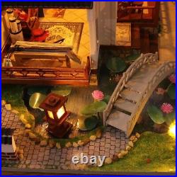 DIY Chinese Miniature Wooden Dollhouse Furniture Toys For Christmas Kids Gift US