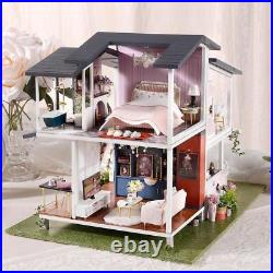 DIY Creative Doll House Furniture Kits Wooden Garden House