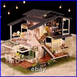 DIY Creative Doll House Furniture Kits Wooden Garden House