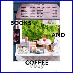 DIY Doll House Library Kit Wooden Book with LED Light And Cafeteria DIY Doll House Library Kit Wooden Book with LED Light And Cafeteria