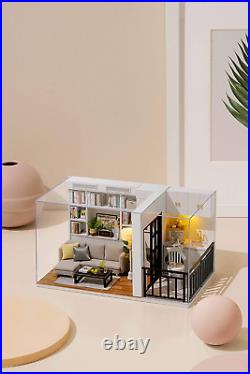 DIY Doll Room Miniature Furniture Wooden House Kit Wooden Dolls House Kit with