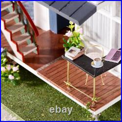 DIY Dollhouse 3D Wooden Assembly Doll House Toy Bedroom Kitchen Bathroom DIY Dollhouse 3D Wooden Assembly Doll House Toy Bedroom Kitchen Bathroom