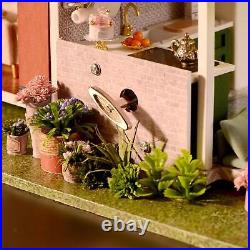 DIY Dollhouse 3D Wooden Assembly Doll House Toy Bedroom Kitchen Bathroom DIY Dollhouse 3D Wooden Assembly Doll House Toy Bedroom Kitchen Bathroom