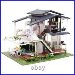 DIY Dollhouse 3D Wooden Assembly Doll House Toy Bedroom Kitchen Bathroom DIY Dollhouse 3D Wooden Assembly Doll House Toy Bedroom Kitchen Bathroom