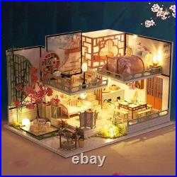 DIY Dollhouse 3D Wooden Miniature Handmade Furnitures Doll House Model Building