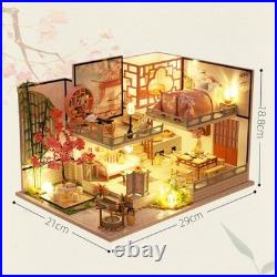 DIY Dollhouse 3D Wooden Miniature Handmade Furnitures Doll House Model Building