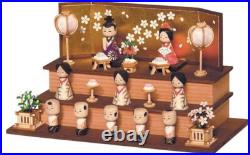 DIY Dollhouse Kit Japanese Hina KOKESHI Dolls Miniature House Wooden Handcraft