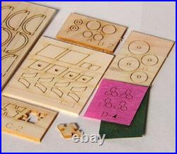 DIY Dollhouse Kit Japanese Hina KOKESHI Dolls Miniature House Wooden Handcraft