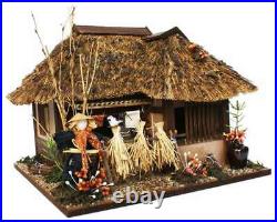 DIY Dollhouse Kit Japanese-style Wooden Miniature Thatched roof Traditional