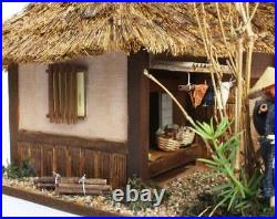 DIY Dollhouse Kit Japanese-style Wooden Miniature Thatched roof Traditional